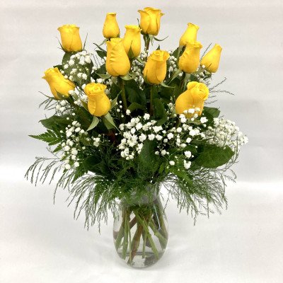 One Dozen Yellow Roses